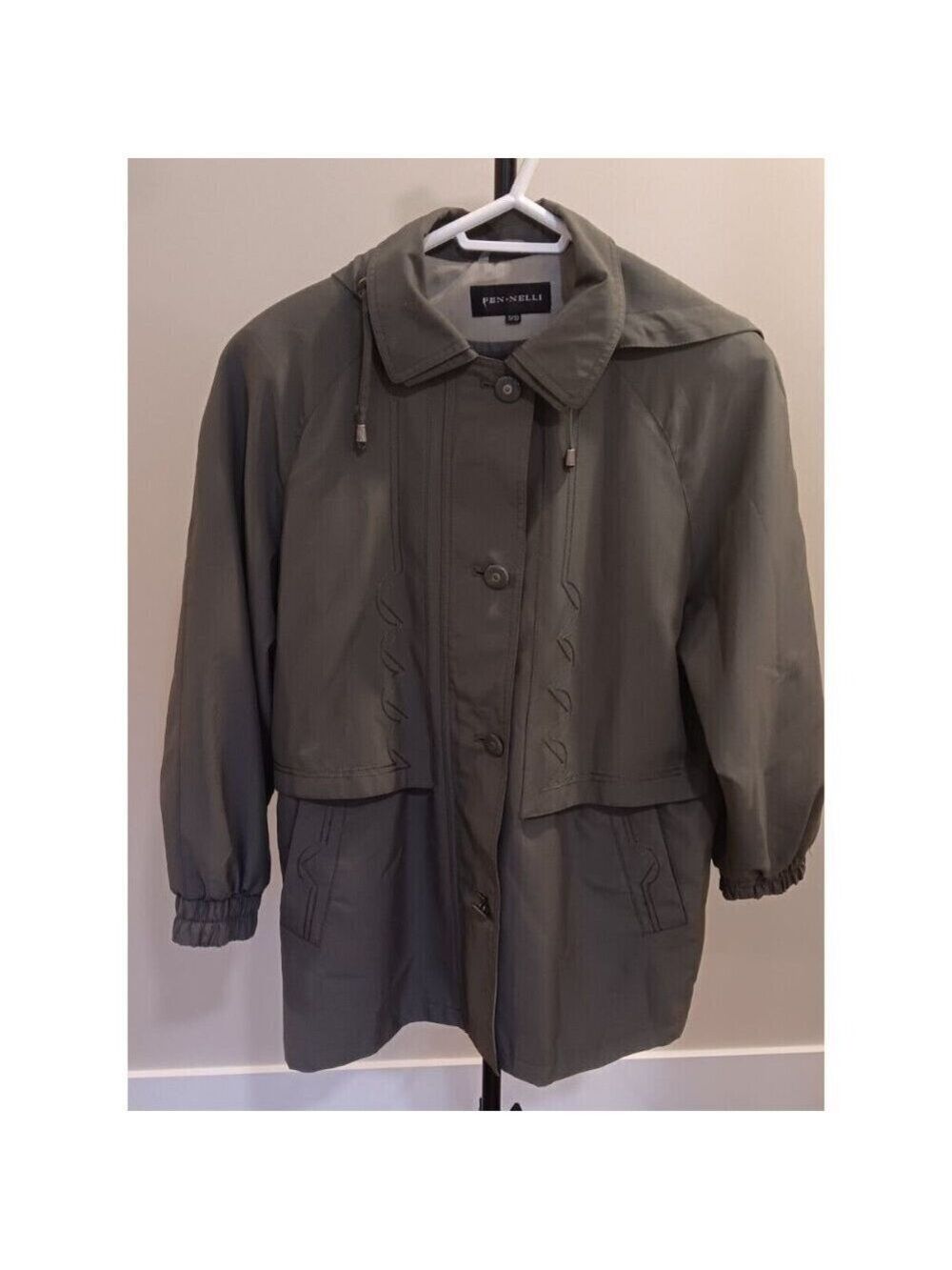 9/10 Fen Nelli Womens Coat Jacket Zip Or Button With Detachable Hood Very Good